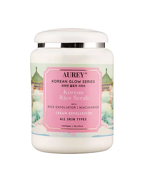 AUREY Korean Rice Scrub with Rice Exfoliator & Niacinamide