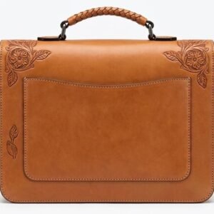 Vintage Leather Laptop Bag – Elegant & Functional Design