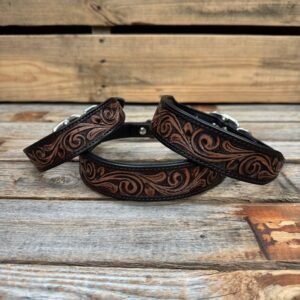 Handcrafted Floral Tooled Leather Belt