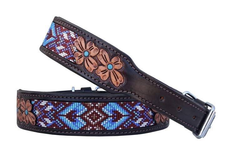 Handcrafted Beaded Western Leather Belt